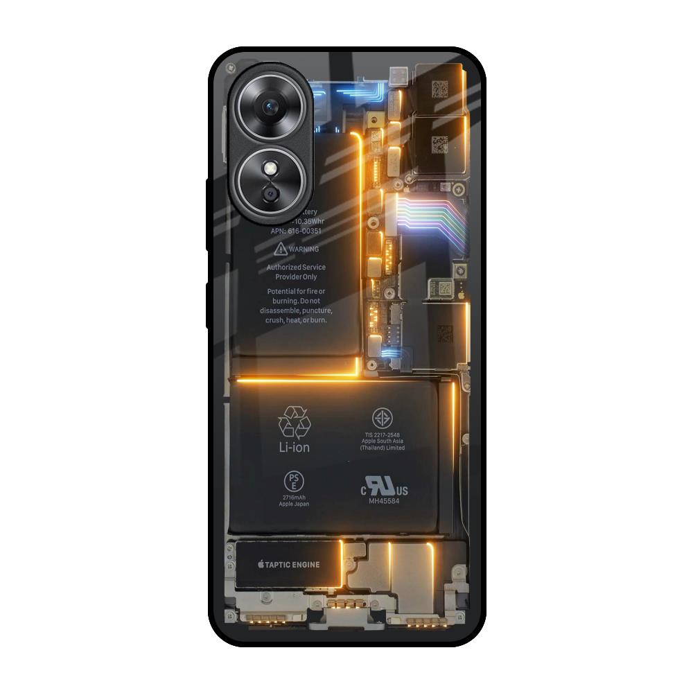 Glow Up Skeleton OPPO A17 Glass Back Cover Online