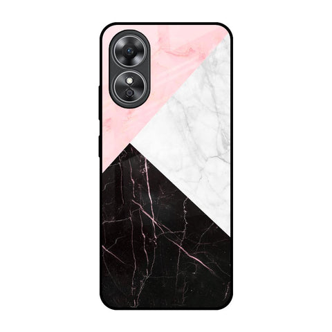 Marble Collage Art OPPO A17 Glass Back Cover Online