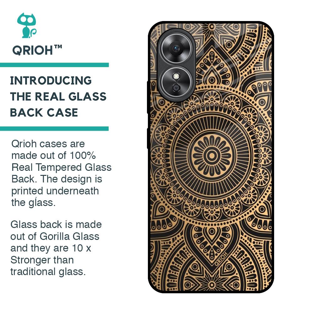 Luxury Mandala Glass Case for OPPO A17