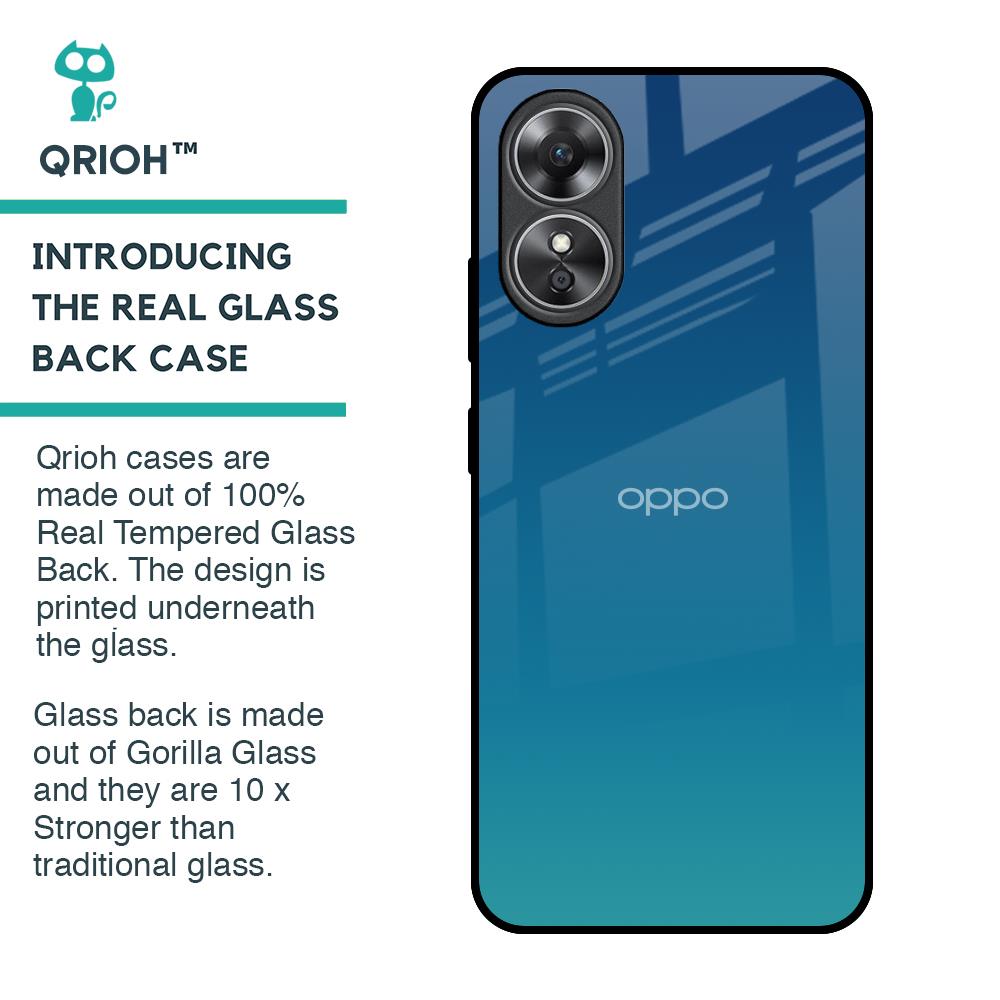 Celestial Blue Glass Case For OPPO A17