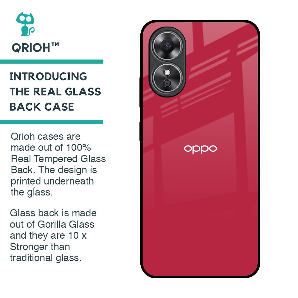Solo Maroon Glass case for OPPO A17