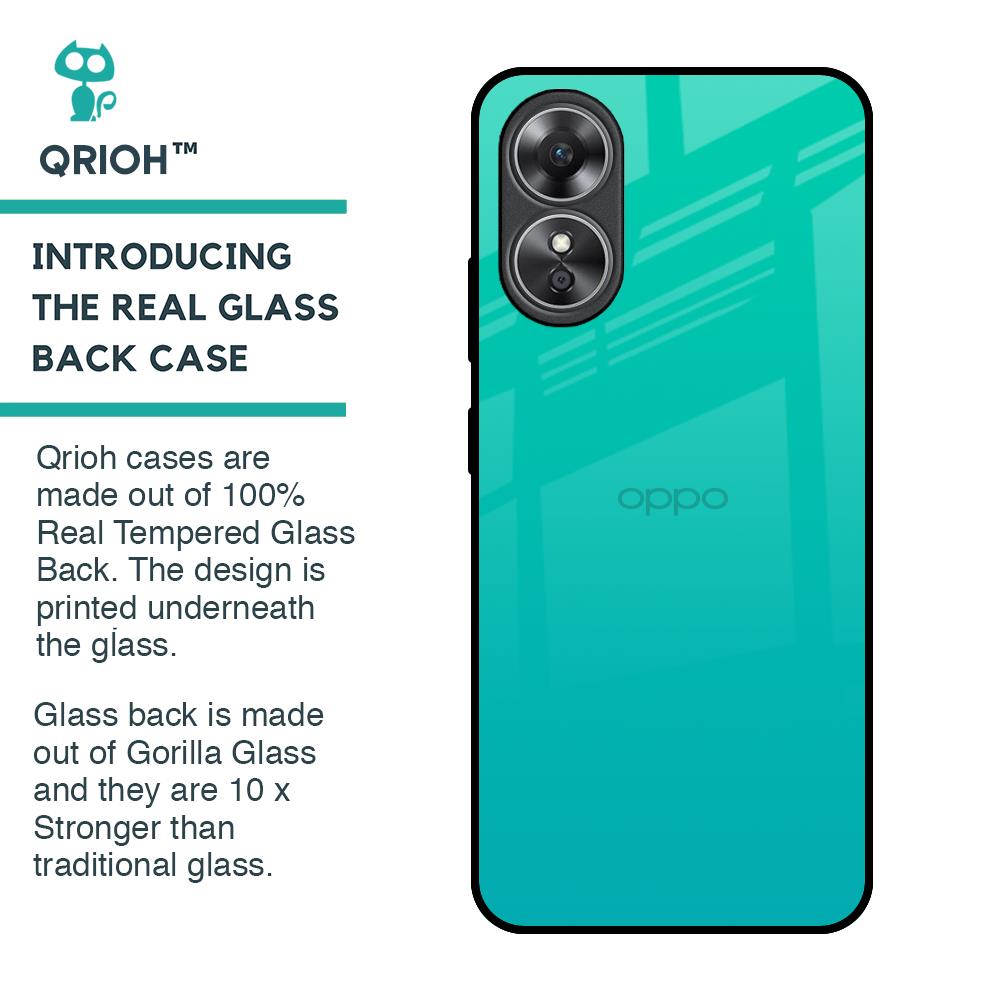 Cuba Blue Glass Case For OPPO A17