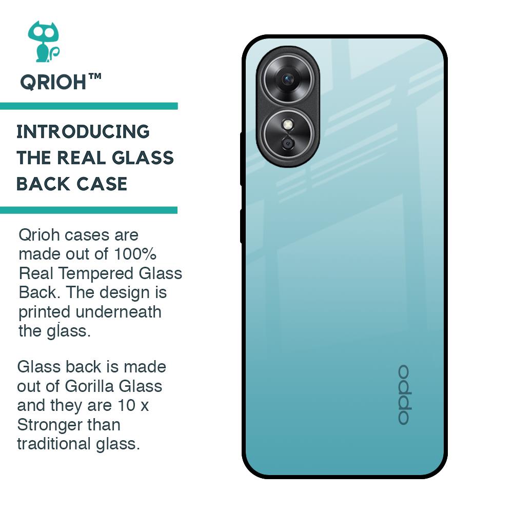 Arctic Blue Glass Case For OPPO A17