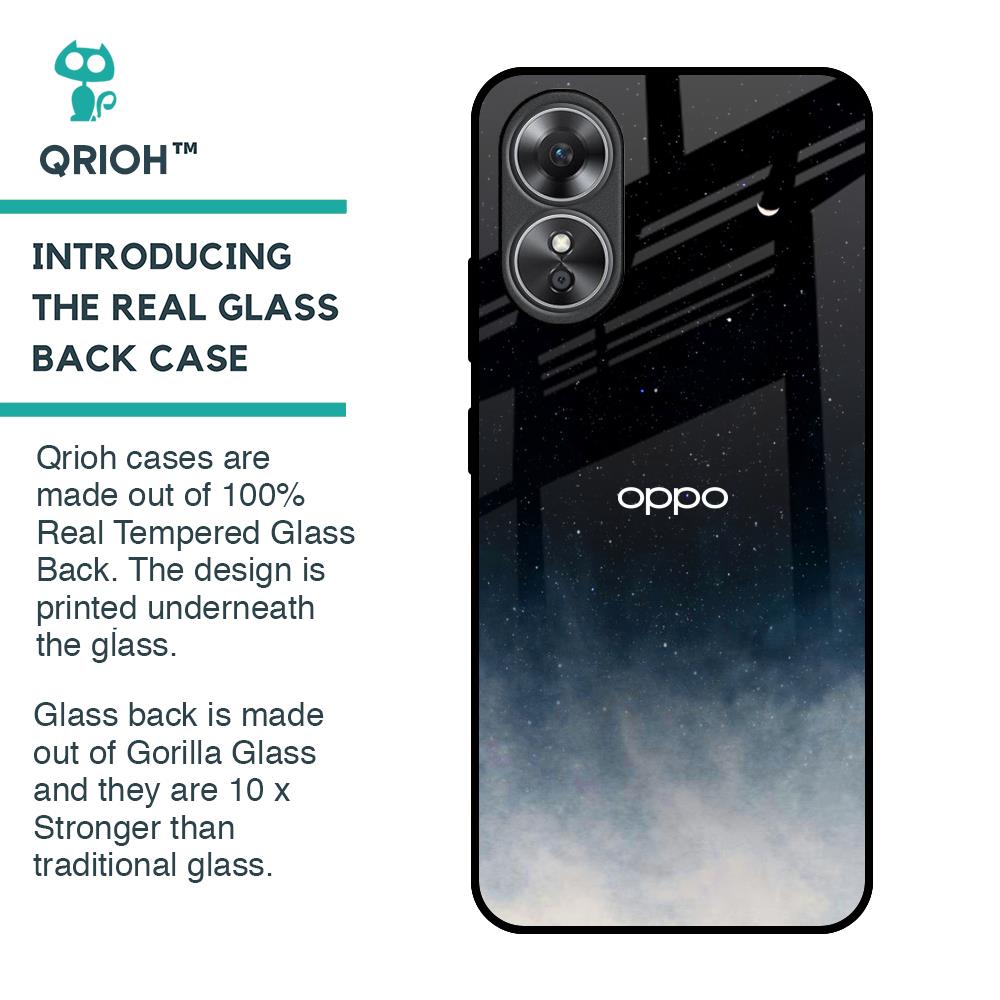 Aesthetic Sky Glass Case for OPPO A17