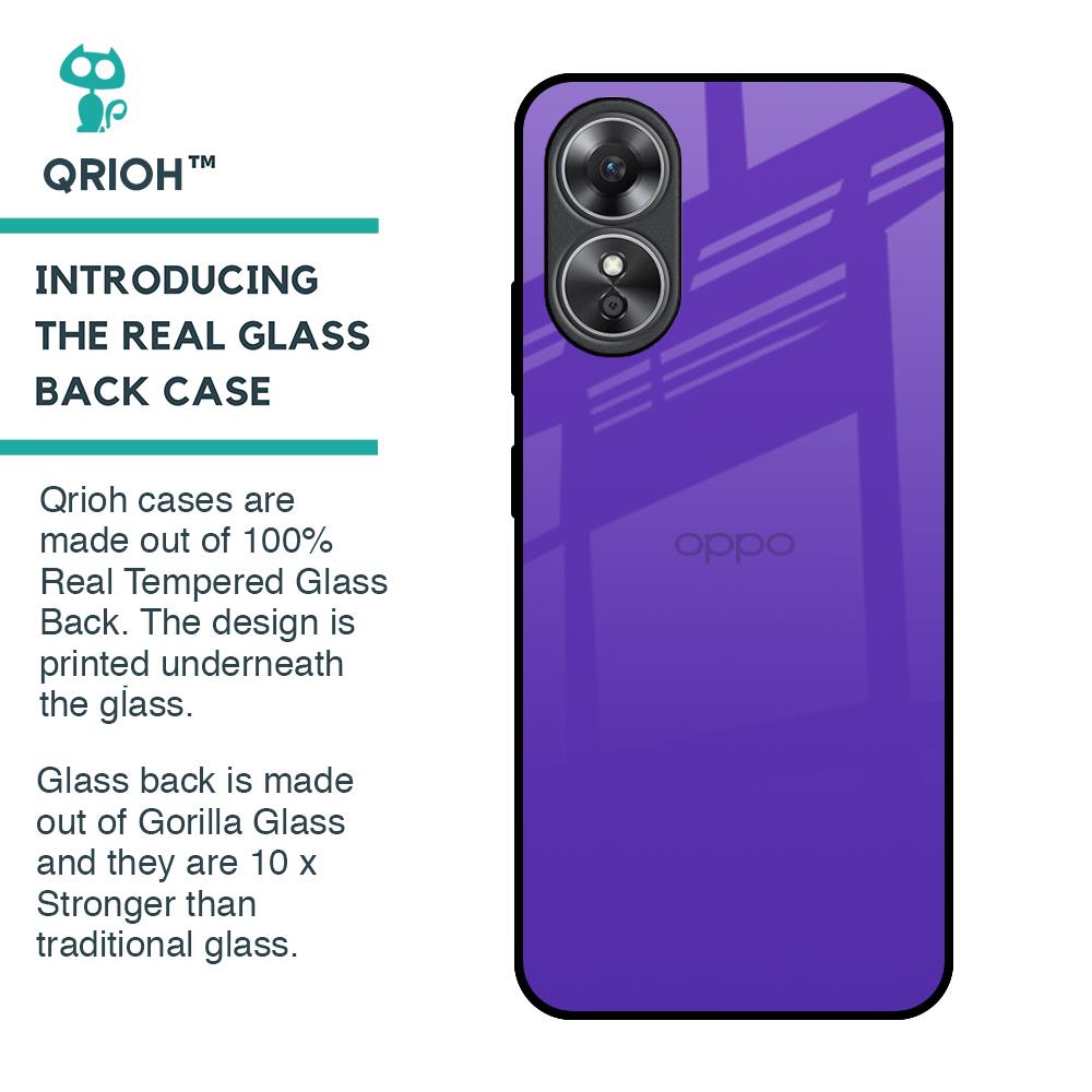 Amethyst Purple Glass Case for OPPO A17