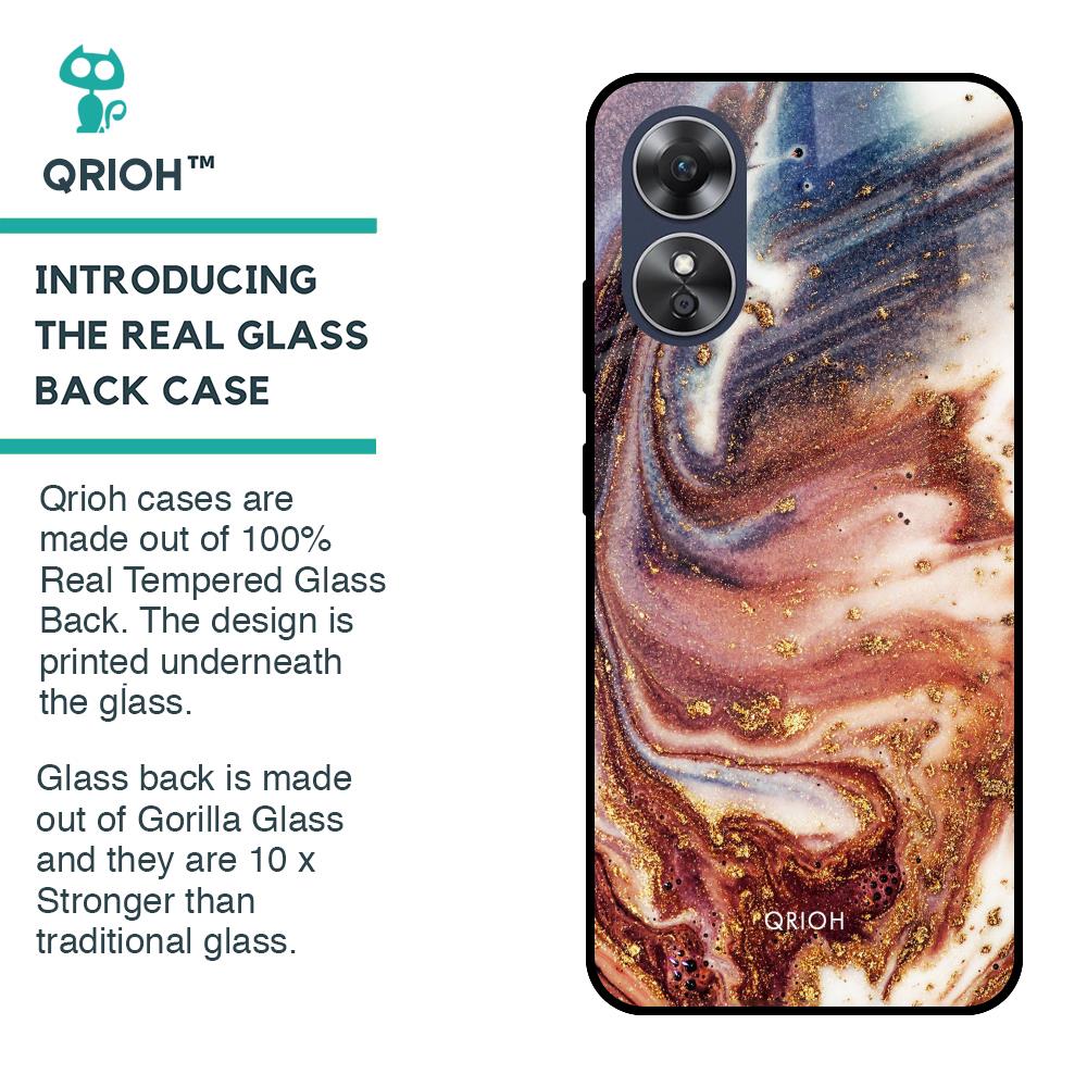 Exceptional Texture Glass Case for OPPO A17