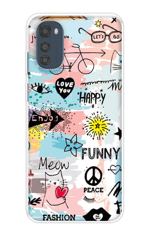 Happy Doodle Motorola e32s Back Cover