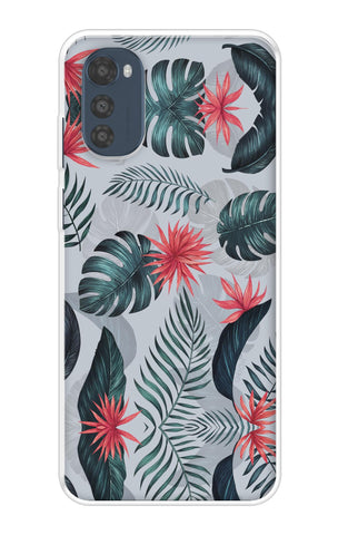 Retro Floral Leaf Motorola e32s Back Cover