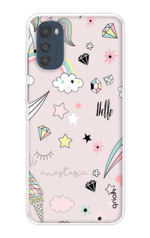 Unicorn Doodle Motorola e32s Back Cover