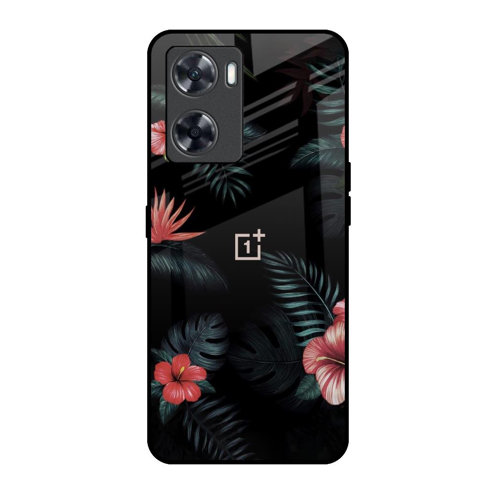 Tropical Art Flower OnePlus Nord N20 SE Glass Back Cover Online