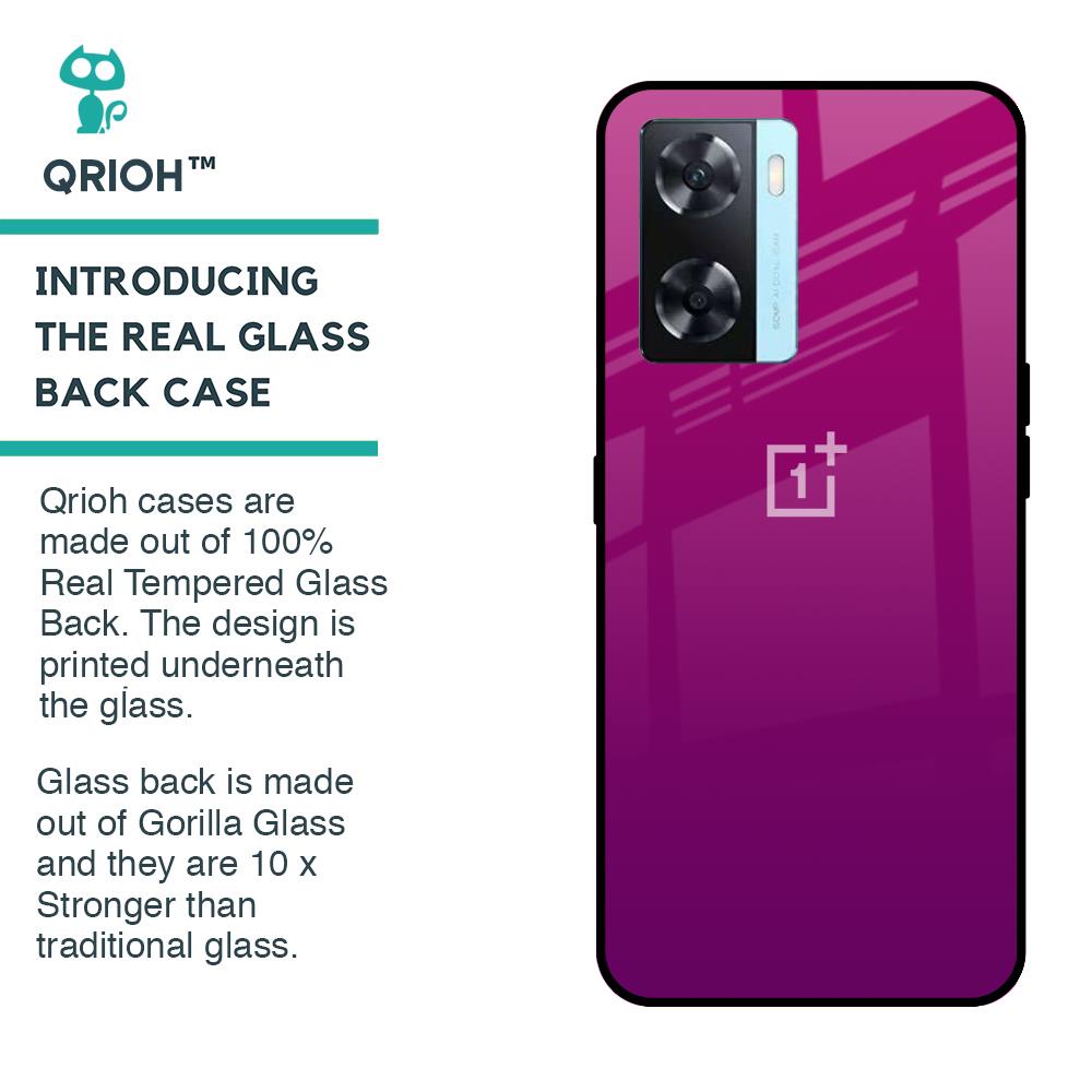 Magenta Gradient Glass Case For OnePlus Nord N20 SE