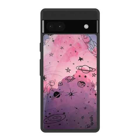 Space Doodles Google Pixel 6a Glass Back Cover Online