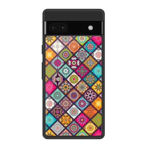 Multicolor Mandala Google Pixel 6a Glass Back Cover Online