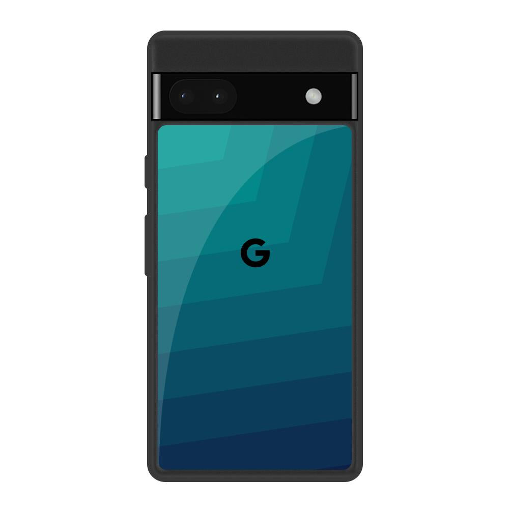 Green Triangle Pattern Google Pixel 6a Glass Back Cover Online