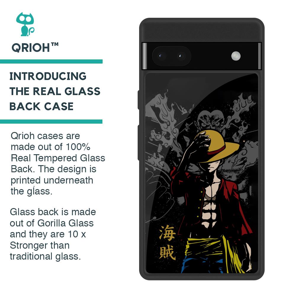 Dark Luffy Glass Case for Google Pixel 6a