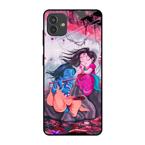 Radha Krishna Art Samsung Galaxy M13 5G Glass Back Cover Online