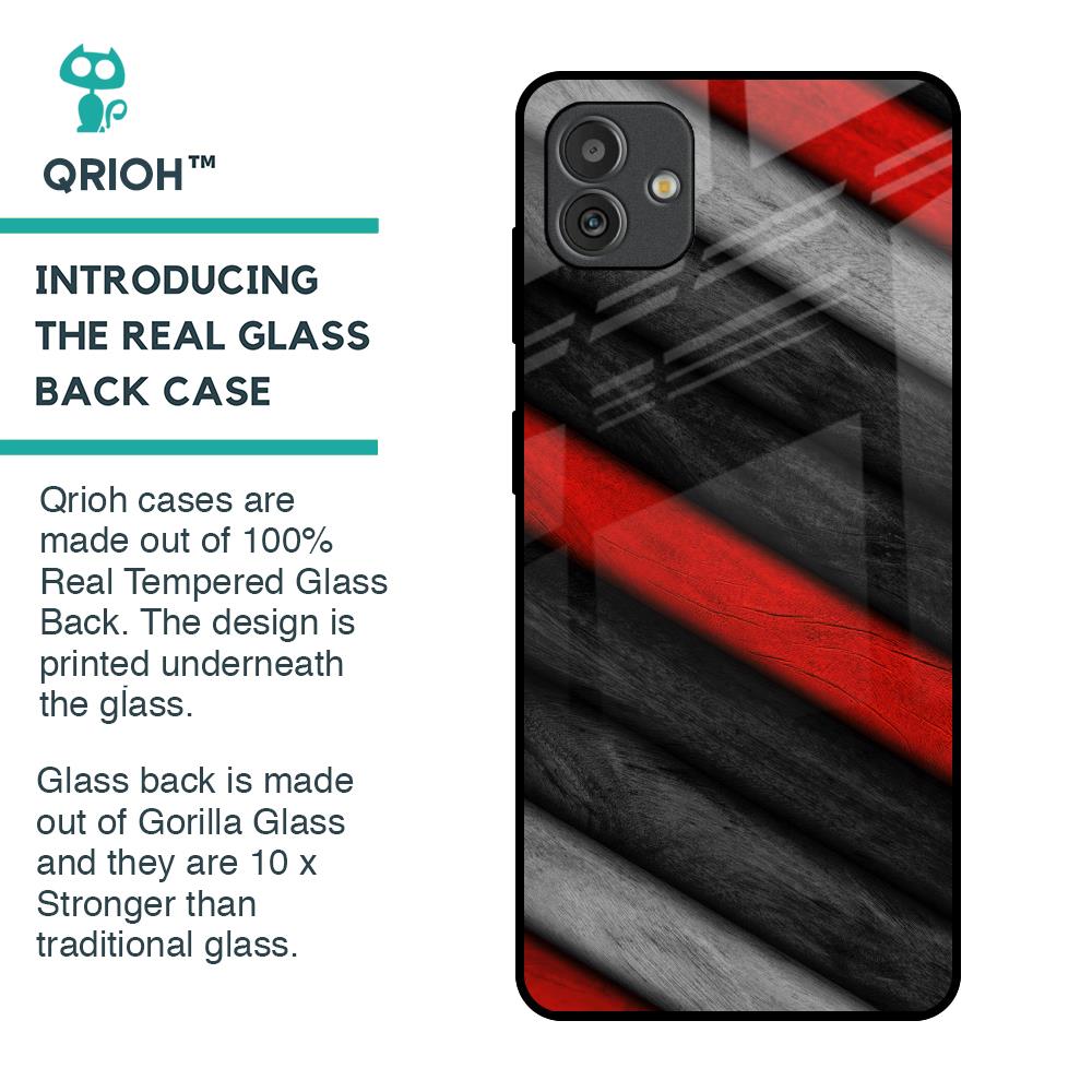 Soft Wooden Texture Glass Case for Samsung Galaxy M13 5G