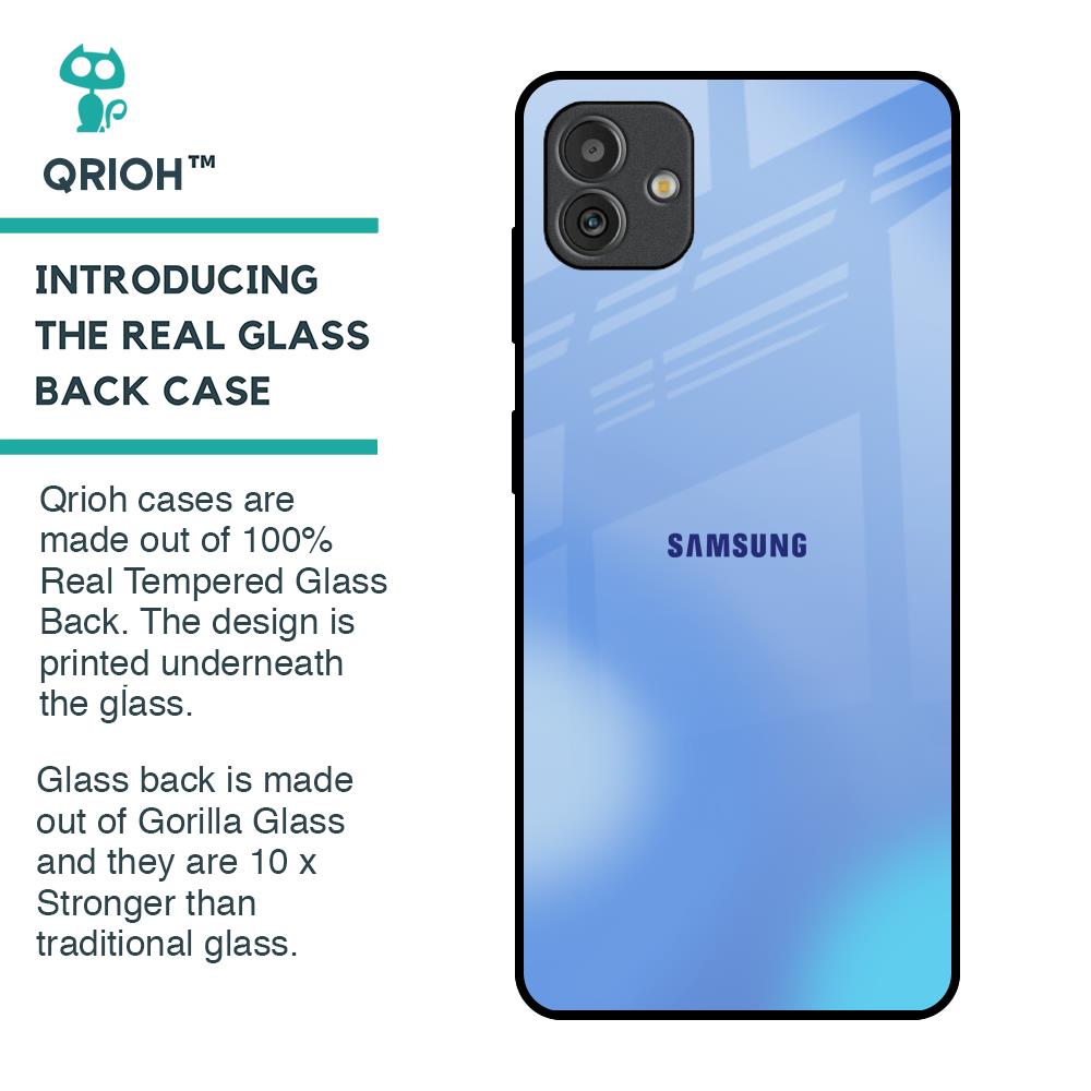 Vibrant Blue Texture Glass Case for Samsung Galaxy M13 5G