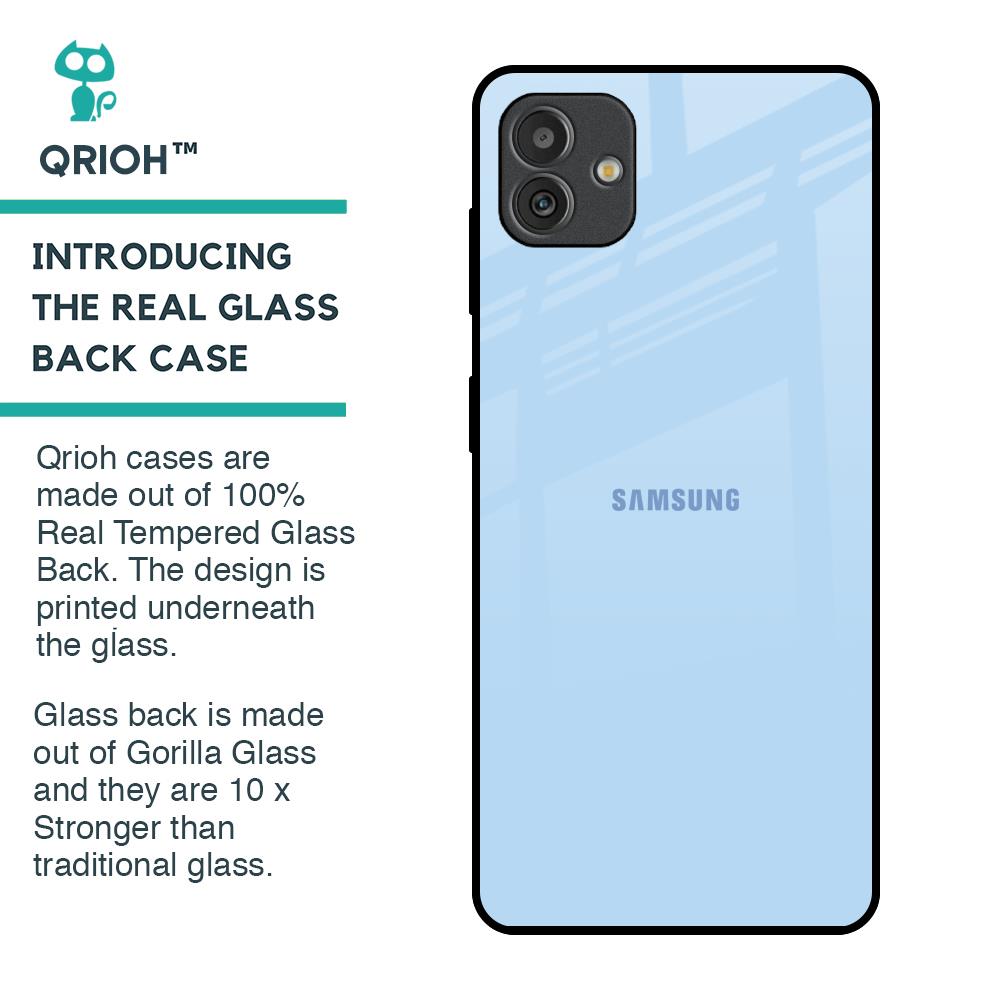 Pastel Sky Blue Glass Case for Samsung Galaxy M13 5G