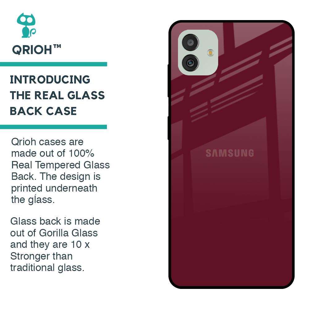 Classic Burgundy Glass Case for Samsung Galaxy M13 5G