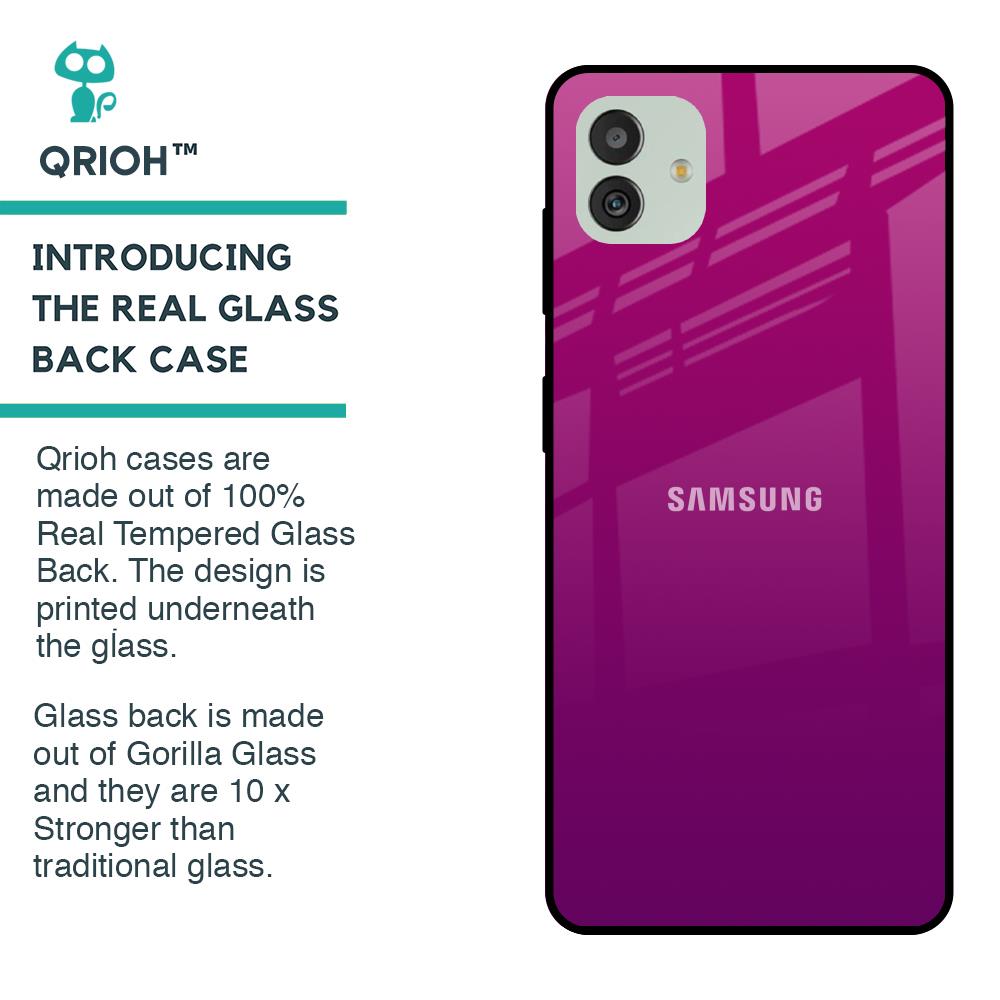 Magenta Gradient Glass Case For Samsung Galaxy M13 5G
