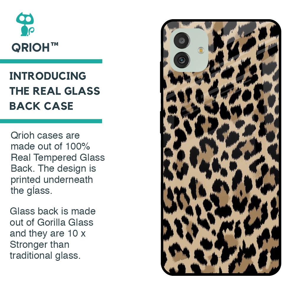 Leopard Seamless Glass Case For Samsung Galaxy M13 5G