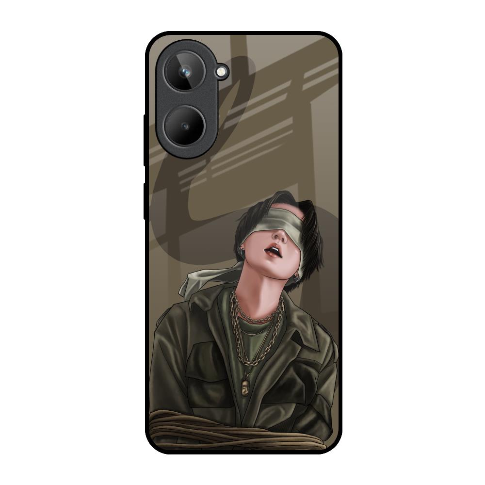 Blind Fold Realme 10 Glass Back Cover Online
