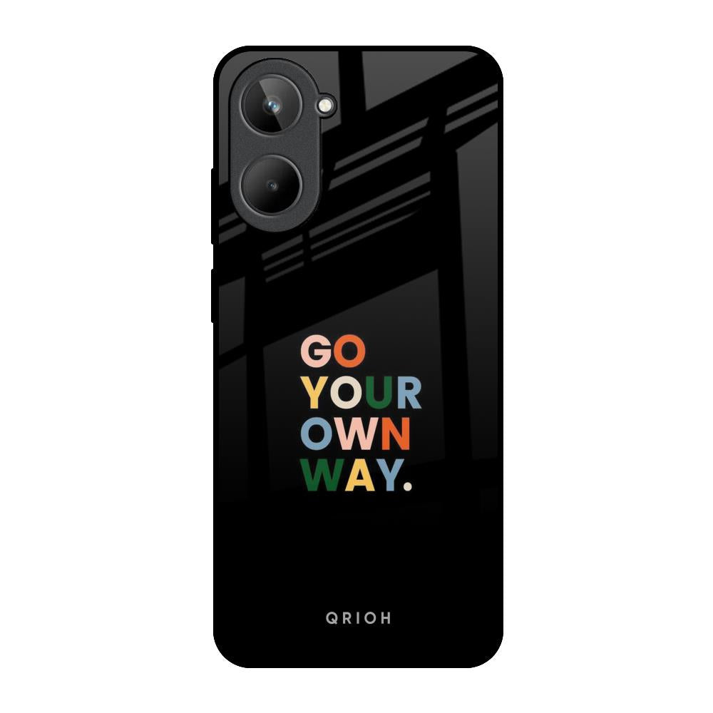 Go Your Own Way Realme 10 Glass Back Cover Online
