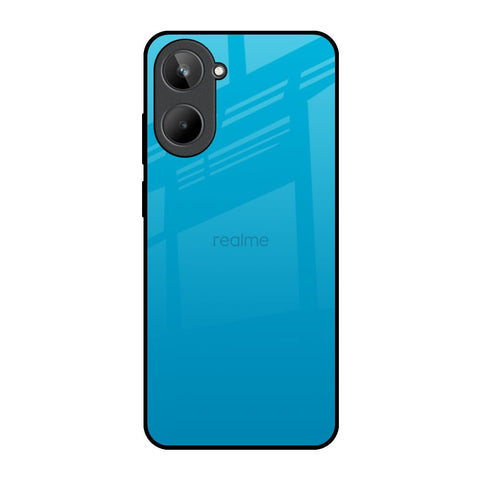 Blue Aqua Realme 10 Glass Back Cover Online