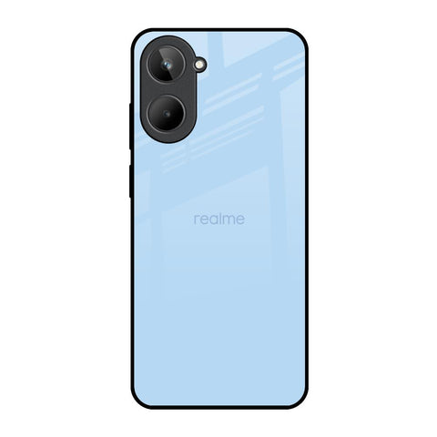 Pastel Sky Blue Realme 10 Glass Back Cover Online