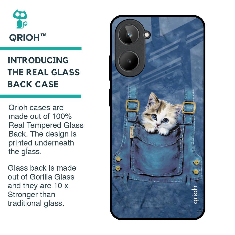 Kitty In Pocket Glass Case For Realme 10