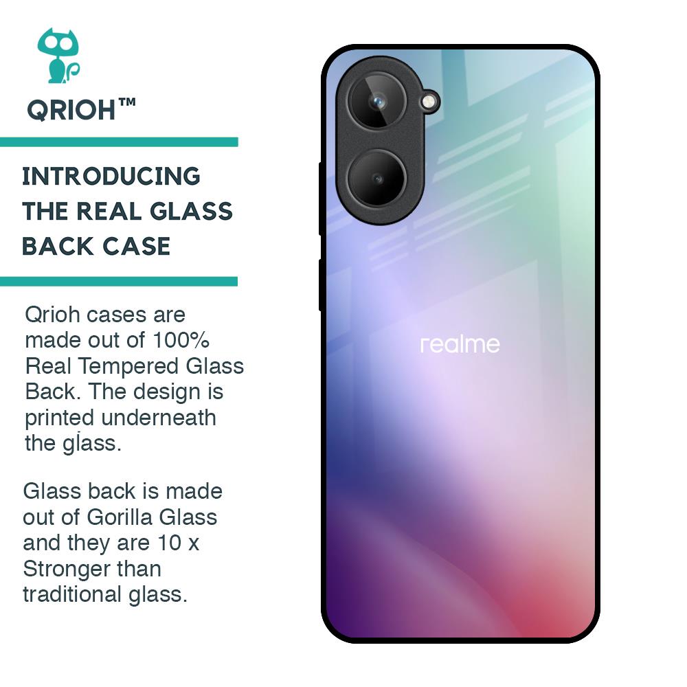 Abstract Holographic Glass Case for Realme 10