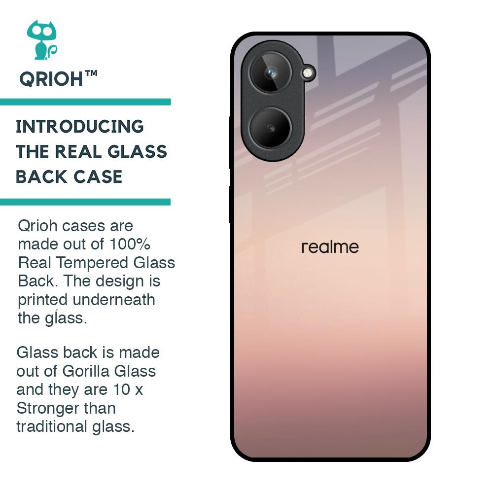 Golden Mauve Glass Case for Realme 10