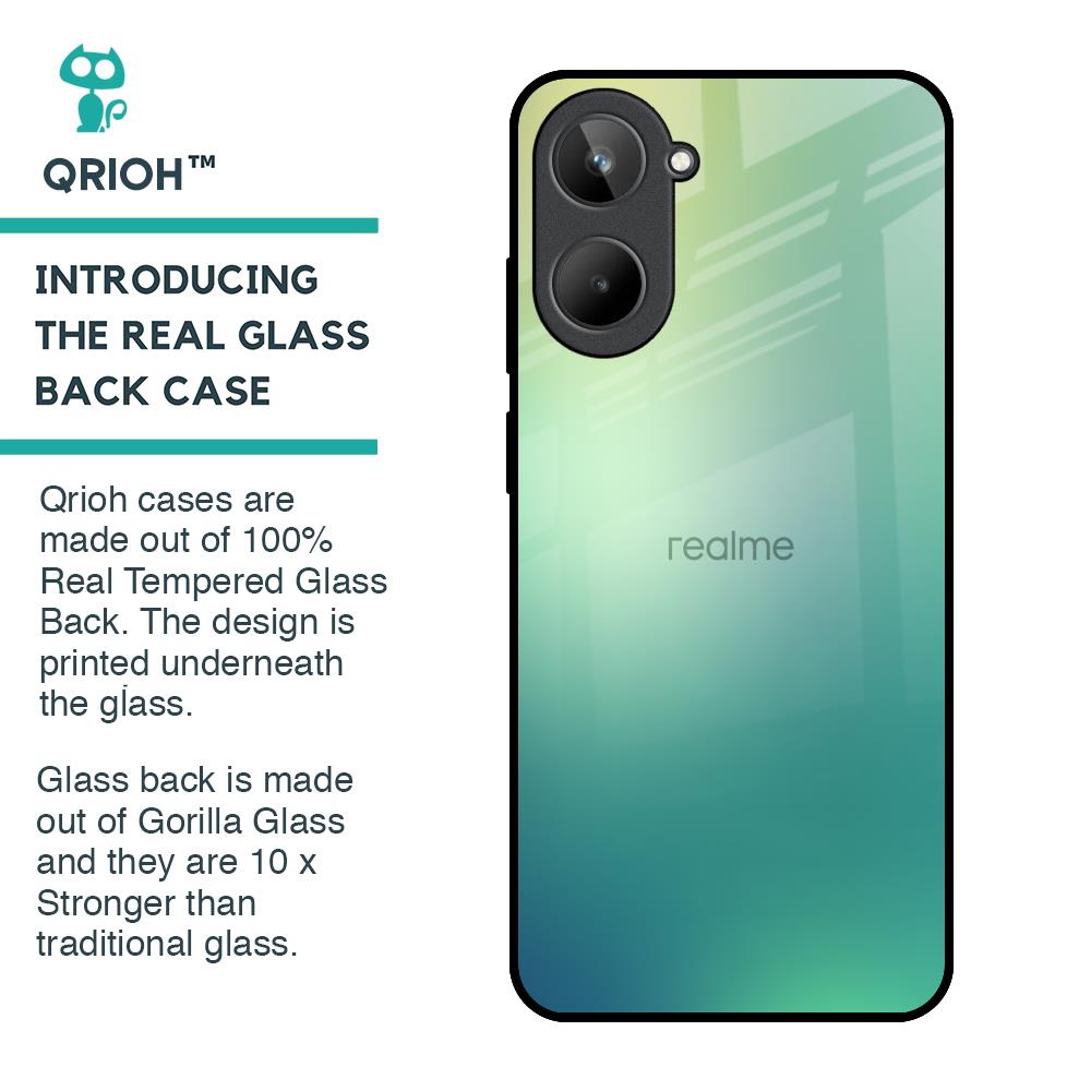 Dusty Green Glass Case for Realme 10