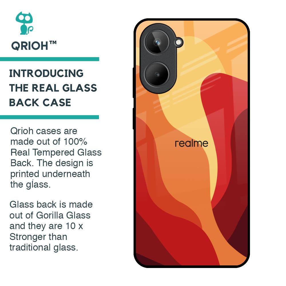Magma Color Pattern Glass Case for Realme 10