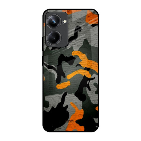 Camouflage Orange Realme 10 Pro 5G Glass Back Cover Online