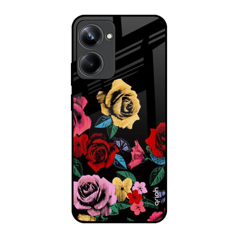 Floral Decorative Realme 10 Pro 5G Glass Back Cover Online