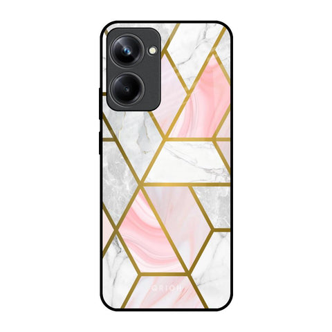Geometrical Marble Realme 10 Pro 5G Glass Back Cover Online
