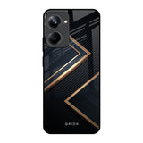 Sleek Golden & Navy Realme 10 Pro 5G Glass Back Cover Online