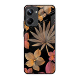 Lines Pattern Flowers Realme 10 Pro 5G Glass Back Cover Online