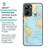 Travel Map Glass Case for Realme 10 Pro 5G