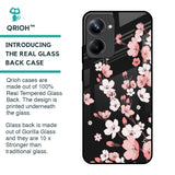 Black Cherry Blossom Glass Case for Realme 10 Pro 5G