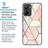 Geometrical Marble Glass Case for Realme 10 Pro 5G