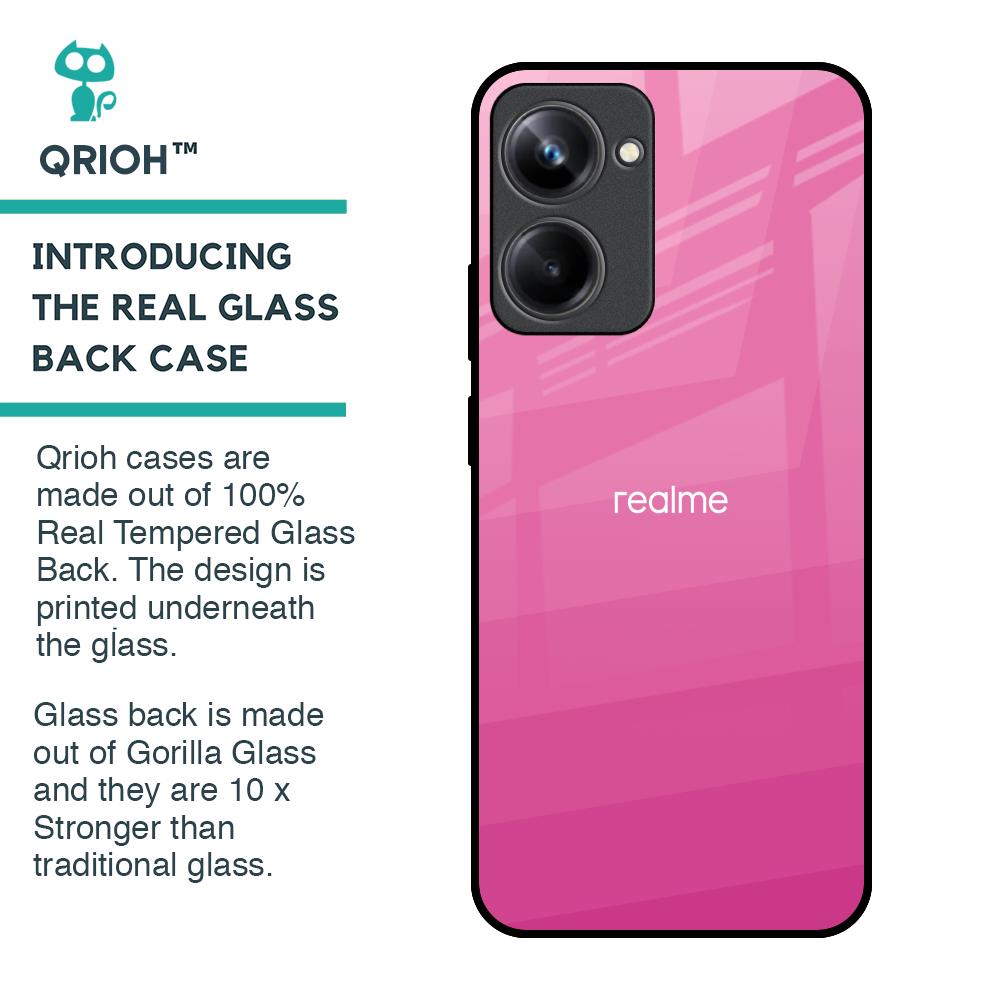 Pink Ribbon Caddy Glass Case for Realme 10 Pro 5G