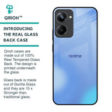 Vibrant Blue Texture Glass Case for Realme 10 Pro 5G