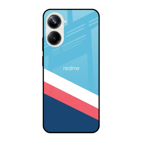 Pink & White Stripes Realme 10 Pro 5G Glass Cases & Covers Online