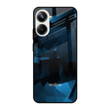 Polygonal Blue Box Realme 10 Pro 5G Glass Cases & Covers Online