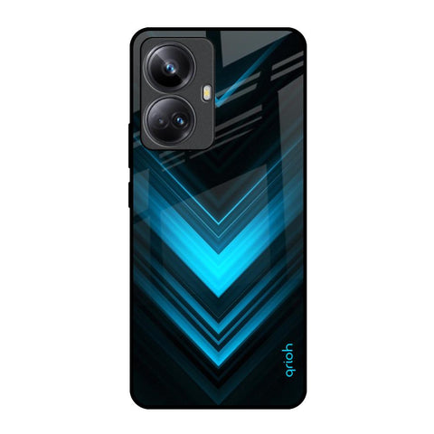 Vertical Blue Arrow Realme 10 Pro Plus 5G Glass Back Cover Online