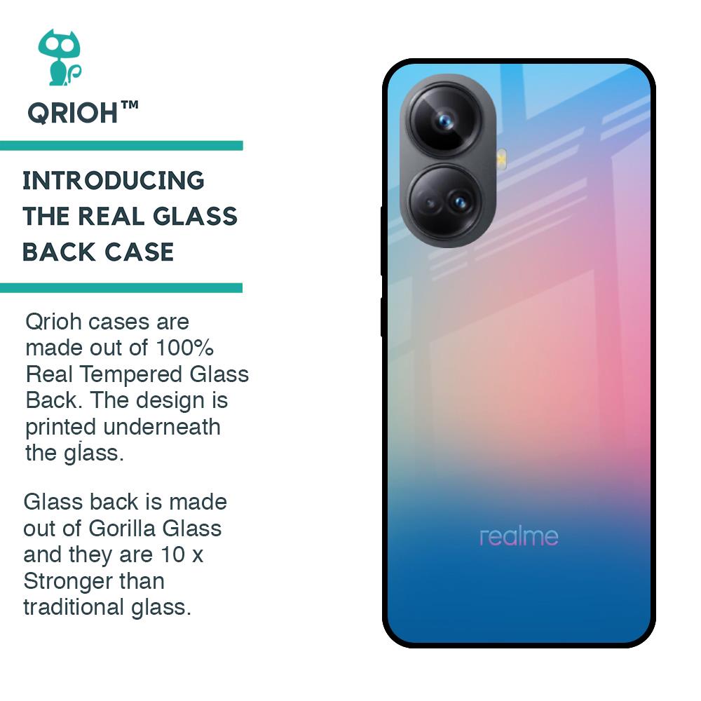 Blue & Pink Ombre Glass case for Realme 10 Pro Plus 5G