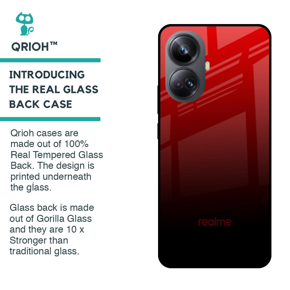 Maroon Faded Glass Case for Realme 10 Pro Plus 5G